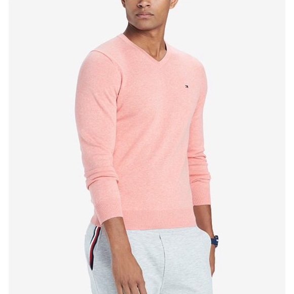 pink tommy hilfiger jumper mens